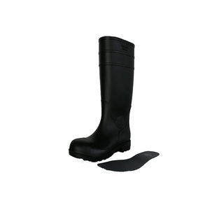 Noir Haute Cuisse Protecteur imperméable non travail en cuir <span class=keywords><strong>néoprène</strong></span> longue PVC pluie Bottes de sécurité hommes Bottes - Product Image 4