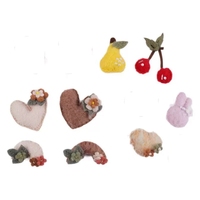Patchs brodés mignons de style coréen en feutre non tissé écologique à coudre, série fruits, pour vêtements de fille, fournitures de bricolage, vente en gros