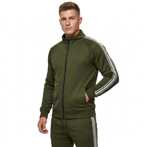 Survêtements de sport personnalisés pour hommes, 2 pièces, fermeture éclair intégrale, vêtements de sport de gym, jogging, tissu polaire respirant, personnalisé, haute qualité - Product Image 1