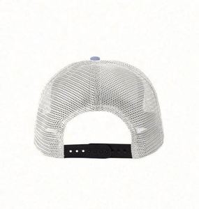 2024 New Custom High Crown Curved Brim Leather Patch Embroidery Side Logo Mesh Trucker Cap Hip Hop Winter Appropriate for Beach - Product Image 2