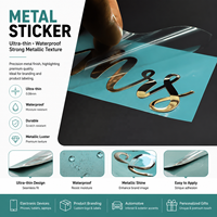 Parche Metálico de Níquel Impermeable, Etiqueta Decorativa Delgada con Logotipo Personalizado, Proceso de Electroformado