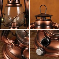 235 #   Lanterne à kérosène en fer et rotin imperméable avec verre pour la décoration de mariage et de festival