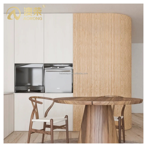 Trang trí tường cho TV nền nội thất văn phòng trang trí rãnh siding Ốp thương mại cấp tambour tấm gỗ - Product Image 6