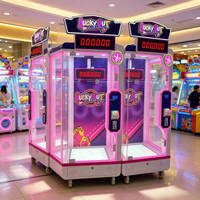 Machine de jeu d'arcade en métal à forte rentabilité, à monnayeur, avec lumières clignotantes, pour centres commerciaux et parcs d'attractions