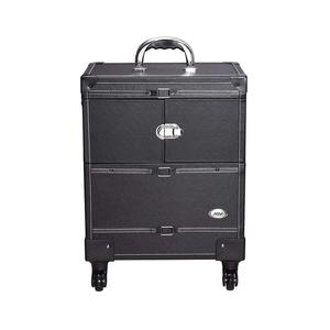 Aluminum Hard Professional <strong>Trolley</strong> Nail Polish Cosmetic Display <strong>Makeup</strong> case Box <strong>on</strong> <strong>Wheels</strong> With Lock Brake - Product Image 2