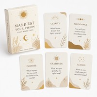 Cartes de Manifestation de Votre Vision Personnalisées : Jeu de 50 Cartes avec Phrases pour la Détermination d'Objectifs et Fournisseur en Gros OEM
