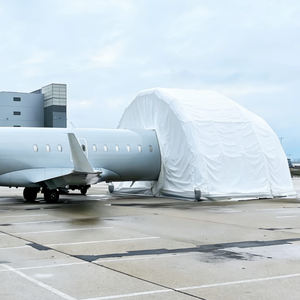 Abri <span class=keywords><strong>gonflable</strong></span> temporaire pour la maintenance aéronautique – Structures de hangars pour la réparation des moteurs de jet - Product Image 3