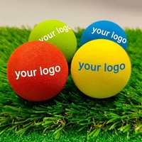 Balle de golf d'entraînement en mousse EVA personnalisable avec logo, 42 mm, éponge souple, pour entraînement en intérieur, multicolore, vente en gros OEM pour événements et cadeaux