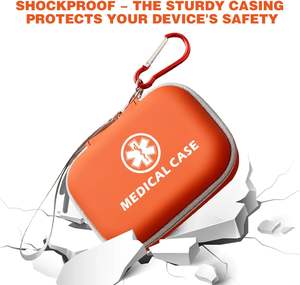 Étui de transport orange compatible avec le porte-<span class=keywords><strong>inhalateur</strong></span> pour asthme - pour 2 injecteurs automatiques Auvi-Q, inhalateurs et spray nasal (étui uniquement) - Product Image 5
