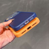Coque de téléphone 2-en-1 finition mate pour iPhone 17 16 15 Pro Max 14 13 12, accessoires pour smartphone orange, protection contre les chocs pour iPhone