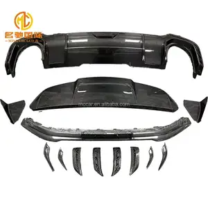 Feuille de garniture de <span class=keywords><strong>becquet</strong></span> de diffuseur de lèvre avant pour kit de carrosserie en fibre de carbone Audi RS4 ABT - Product Image 1