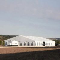 Tente de stockage en PVC imperméable 30 x 100 m avec structure en aluminium robuste pour entrepôt