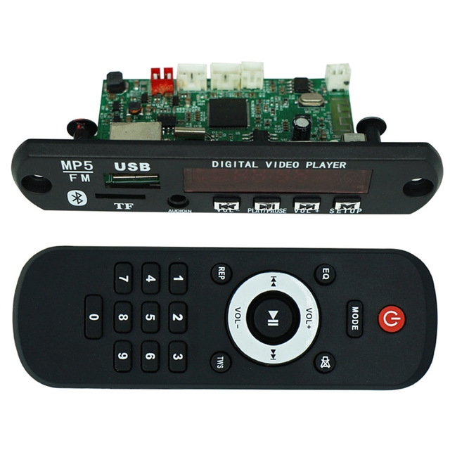 1080P Full HD for MP5 Decoder Board MP4 Lossless Audio Video Player PCBA Aux-in TF Card Support Speaker Upgrade Option