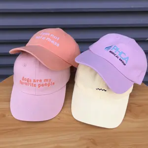 새로운 트렌드 자수 맞춤형 로고 스포츠 아빠 모자, 사용자 정의 다채로운 디자인 패션 면 야구 모자