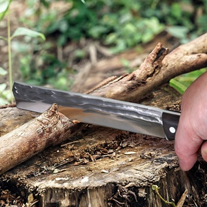 มีดพกพาอเนกประสงค์แบบปรับแต่งได้ ใบมีดสแตนเลส ด้ามไม้ สำหรับงานอุตสาหกรรม ล่าสัตว์ EDC DIY แบบปลายแหลม - Product Image 5