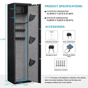 Caja Fuerte para Armas Resistente al Fuego, Venta al Por Mayor |   Acceso Biométrico y con Llave |   <span class=keywords><strong>Precio</strong></span> Directo de Fábrica para Distribuidores Globales - Product Image 2