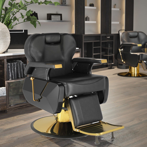Fauteuil de Barbier Inclinable Moderne avec Repose-Pieds en Plastique et <span class=keywords><strong>Silicone</strong></span>, Polyvalent pour Soins Capillaires et Coiffure Homme, Toilettage de la Barbe - Product Image 1