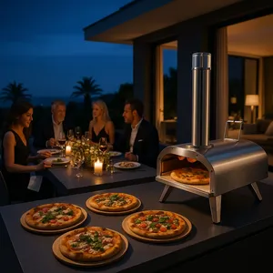 Four à pizza au pellets moderne de 12 pouces, chauffage rapide, pieds pliables, saveur authentique du <span class=keywords><strong>bois</strong></span>, résultats professionnels pour le jardin - Product Image 1