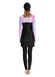 <span class=keywords><strong>Maillot</strong></span> <span class=keywords><strong>de</strong></span> <span class=keywords><strong>bain</strong></span> musulman personnalisé pour femme, ensemble 3 pièces, grande taille, manches longues, fermeture éclair, séchage rapide, anti-UV, conservateur et modeste - Product Image 3