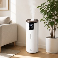 Humidificateur domestique électrique sur pied de 16 L, grande capacité, intelligent, avec stérilisation ultrasonique et télécommande tactile