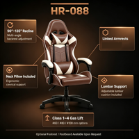 Chaise de jeu ergonomique pour l'e-sport avec repose-pieds inclinable et support lombaire réglable, livraison rapide
