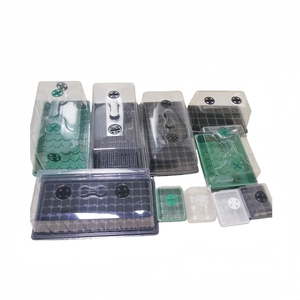 Plateau de pépinière léger en PS à 24 cellules, rectangulaire, réutilisable, avec trou de drainage et couvercle respirant pour semis hydroponiques - Product Image 6