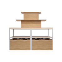 Étagère de présentation de marchandises pour la vente au détail, structure d'exposition ouverte au design élégant. Idéal pour les hypermarchés et les magasins de curiosités.