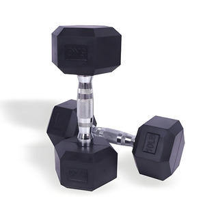 <span class=keywords><strong>Haltères</strong></span> hexagonaux en gros d'usine 5KG 10KG 15LB 20LB, revêtement caoutchouc, poids fixe, équipement de fitness pour salle de sport - Product Image 3