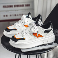 Sepatu Sneakers Kasual Pria Model Rendah Trendy dan Serbaguna untuk Musim Semi; Sepatu Olahraga Pelajar Sol Karet Tebal Penambah Tinggi