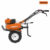 Motoculteur YKX 170F 7HP à essence, mini-motoculteur rotatif pour la préparation du sol, le labourage et le désherbage