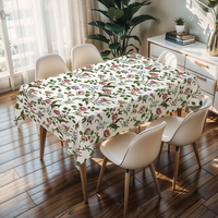 Nappe carrée imperméable RNPT à motif feuilles d'or, nappe réutilisable en PVC pour camping et jardin