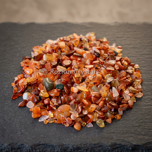 Pierres d'agate cornaline classiques avec mélange de cristaux et sertissage en canal |   Bijoux unisexes pour cadeaux d'anniversaire et de mariage Gujarat - Product Image 3