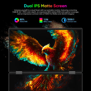 Moniteur portable double écran LED IPS tactile, interface Type C, 15,6 pouces, écran <span class=keywords><strong>4K</strong></span>, utilisation professionnelle, extension d'écran pour ordinateur portable - Product Image 2