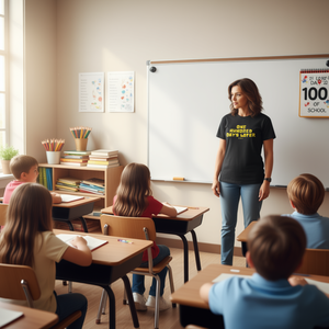 Maglietta One Hundred Days Later per insegnanti, per il 100° giorno di scuola - Product Image 3