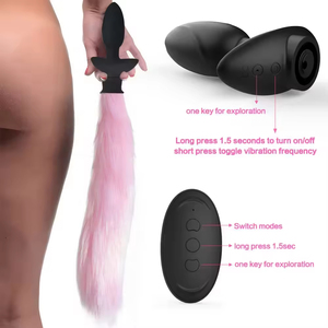 ของเล่นทางเพศแบบสอดใส่ทางทวารหนักสำหรับทุกเพศ  พร้อมระบบสั่นและโยกได้  รูปทรงหางจิ้งจอก  สำหรับผู้ใหญ่ - Product Image 3