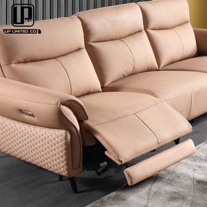 Juego de Muebles Reclinables de Cuero de Diseño Moderno y Lujoso, Estilo Europeo y Americano - Product Image 3