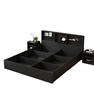 Camas Contemporáneas de Madera con Cajones de Almacenamiento para Dormitorio, Tapizadas de Lujo, Tamaños California Super King, Queen y Full - Product Image 1