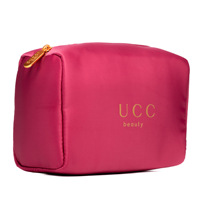 Pochette de maquillage élégante en satin de soie, grande capacité, portable, pour voyage, organiseur de cosmétiques