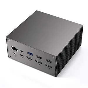 USB C <strong>Docking</strong> <strong>Station</strong> Triple Display 4K for DP MST PD 100W Gigabit Ethernet Aluminum in Stock SD Card - Product Image 3