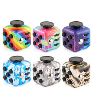 Игрушка-антистресс на заказ: сенсорный кубик-фиджет, игрушка для снятия стресса, 4-сторонний кубик-фиджет для снятия тревоги и стресса, вращающийся кубик-спиннер - Product Image 6