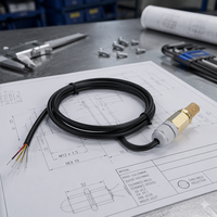 Sonde de température et d'humidité en laiton fritté à montage fileté SHT20 SHT30 SHT40 SHTC3 I2C pour la surveillance des armoires, conduits et systèmes CVC