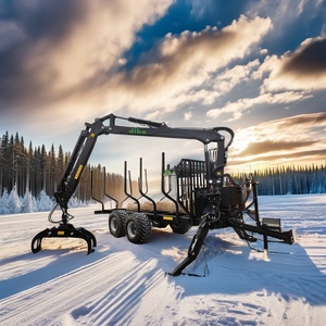 Approuvé CE 4 Cylindres Rotatifs Télécommande <span class=keywords><strong>Force</strong></span> De Levage 2 Tonnes 4 Roues Grappin Log Loader et Remorque Avec Frein À <span class=keywords><strong>Air</strong></span> - Product Image 3