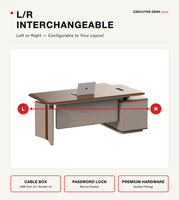 Bureau debout électrique en forme de L, réglable en hauteur, moderne, pour cadre dirigeant
