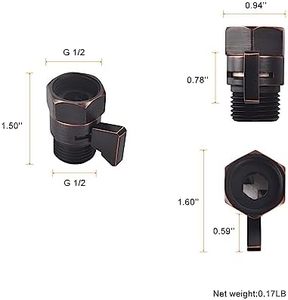 Vanne d'arrêt en laiton accessoire de robinet de salle de bain régulateur de pression d'eau et contrôle de débit avec pommeaux de <span class=keywords><strong>douche</strong></span> d'<span class=keywords><strong>angle</strong></span> d'eau - Product Image 2