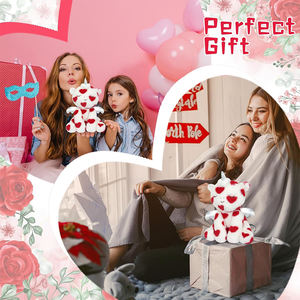 Peluche Unicorno V404 di Alta Qualità, 12 Pollici, Morbido con Motivo a Cuori, Regalo Romantico per Moglie, Bambini, Fidanzata - Product Image 4