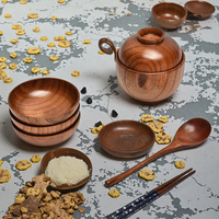 Jujube Bol à collation recouvert de bois classique de style japonais Bol ménager écologique pour bébés et enfants