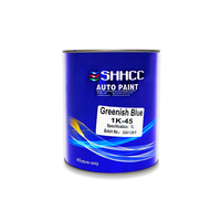 SHHCC 1K Resin Akrilik UV Biru Kehijauan Cat Refinish Otomotif Kilap Tinggi Pelapis Cair Mobil Kapal Cat Candy Metal Plastik