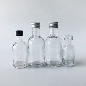 50 ml Small Liquor Bottle Glass Shot Alcohol <strong>Vodka</strong> with Gold Aluminum Tamper Evident Cap for Bourbon Whiskey - Product Image 4