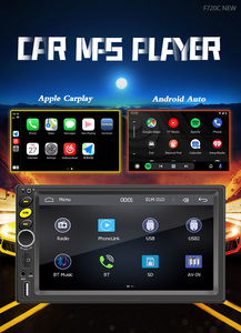 Bqcc 7 inch không dây Carplay màn hình cảm ứng đa phương tiện Stereo gương liên kết/FM/USB/AUX GPS chuyển hướng đảo ngược xe DVD Player - Product Image 3