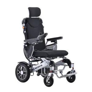 KSM-606AR otomatik ayarlamak arkalığı ergonomik elektrikli tekerlekli sandalye katlanabilir tedarikçiler tamamen uzanmış güç tekerlekli sandalye